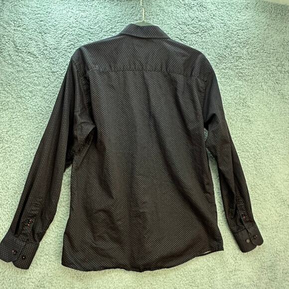 BARABAS men's XL Black Red Polka Dot Long Sleeve Button Up Evening Casual - Picture 10 of 12